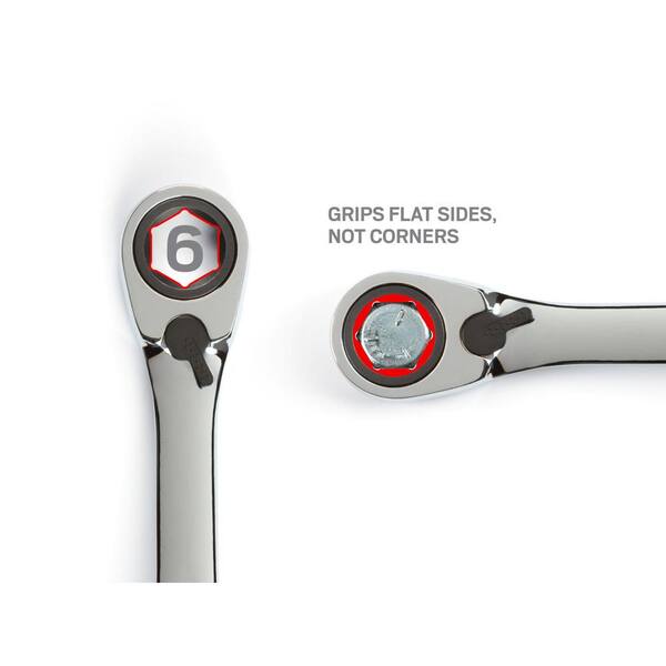 1/4 in. to 1 in. Reversible Ratcheting Combination Wrench Set Keeper (13-Piece)