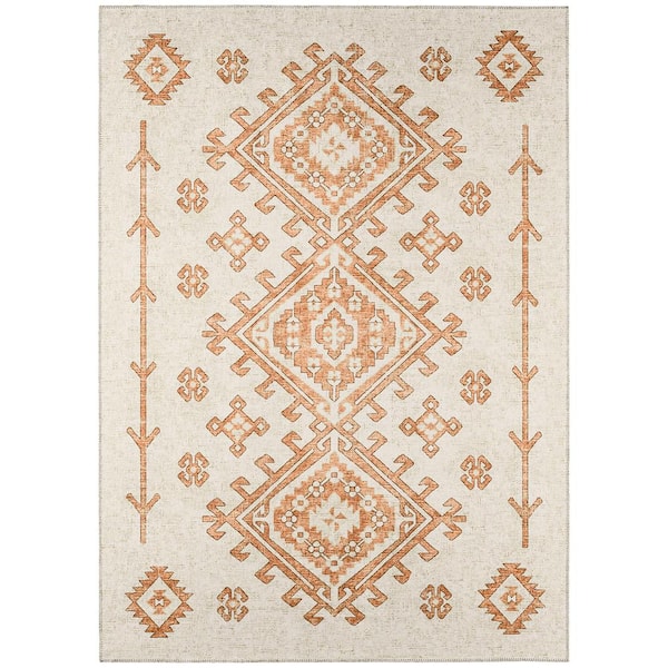 Addison Rugs Bravado Red 9 ft. x 12 ft. Geometric Indoor/Outdoor Washable Area Rug