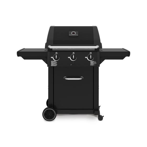 Huntington Cast 4200 3-Burner Propane Gas Grill in Black