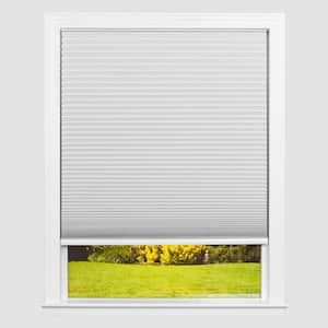 No Tools Easy Lift Trim-at-Home Cordless Cellular Blackout Fabric Shade White, 36 in. W x 64 in. L