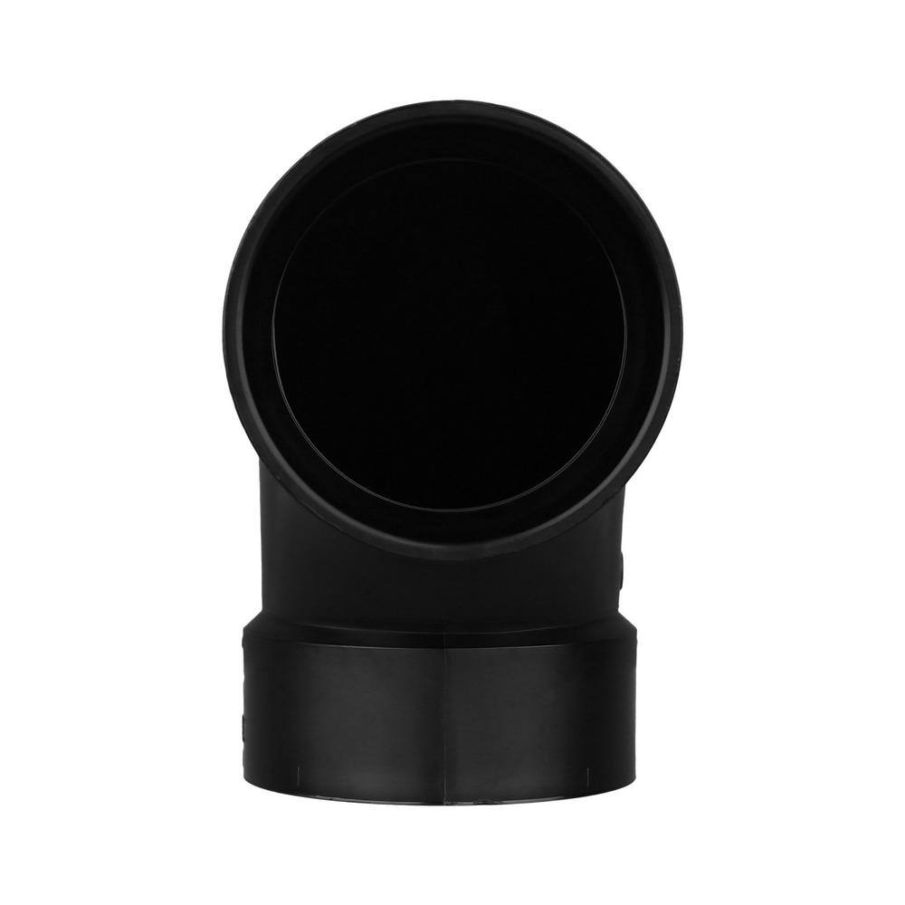 Condition photo showing As Is for 4 in. x 4 acrylonitrile butadiene styrene (abs) dwv 90-degree hub x hub elbow fitting