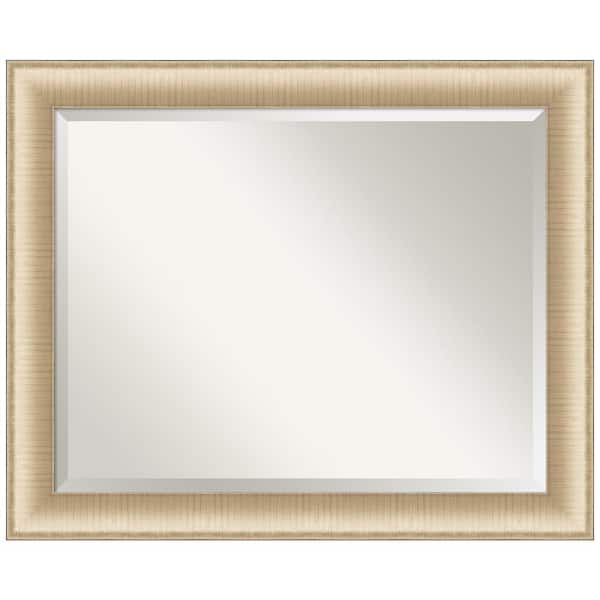 Amanti Art Elegant Brushed Honey 32.75 in. H x 26.75 in. W Framed Wall Mirror