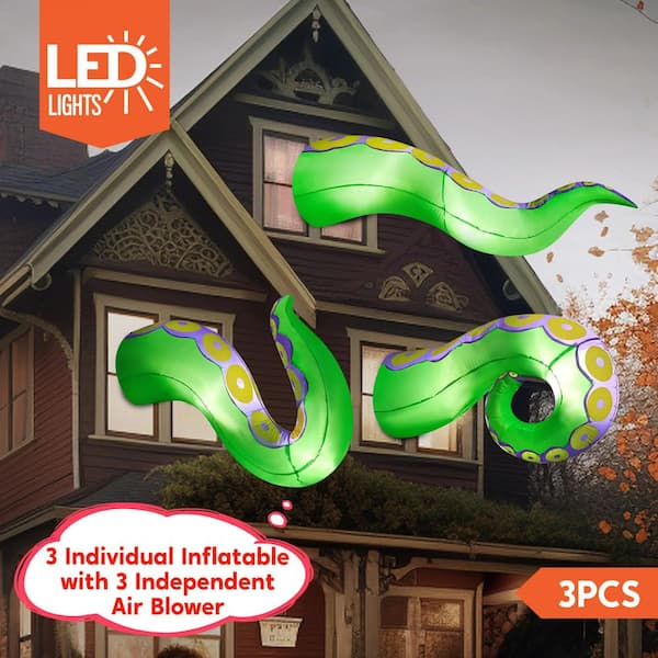 6 Ft. LED Halloween Octopus Tentacle 3Pcs Inflatable