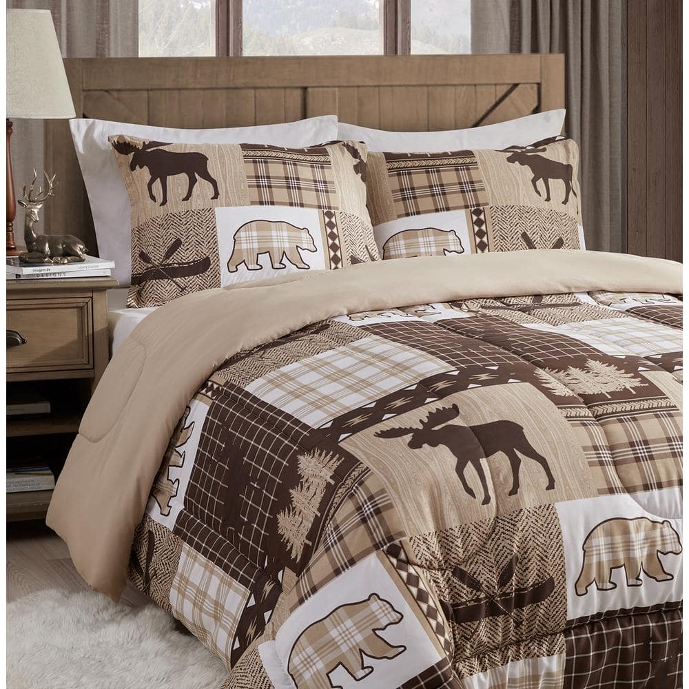 Canyon Trail Brown Microfiber Full Bedspread Set