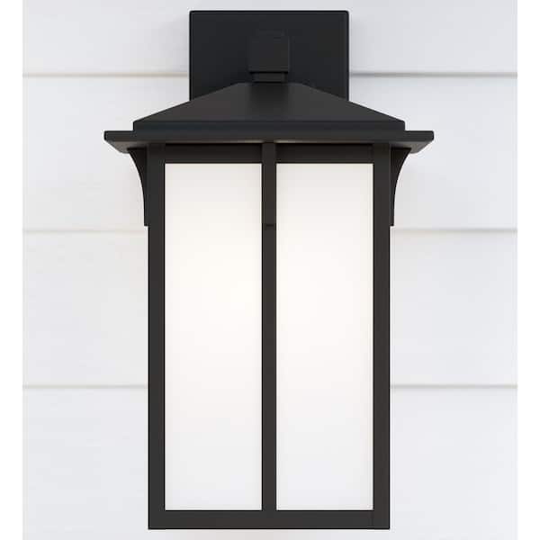 Generation Lighting - Tomek 1-Light Black Outdoor Wall Lantern