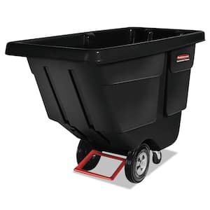Rubbermaid® Plastic Flat Top Utility Cart, 2 Shelf, 54Lx25W, 5 Casters,  Black