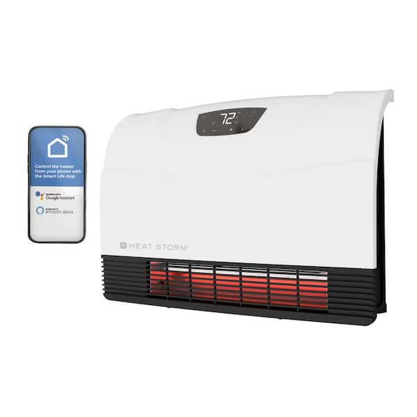 1500W Phoenix WiFi Infrared Wall Unit Wi-Fi Smart Heater in White