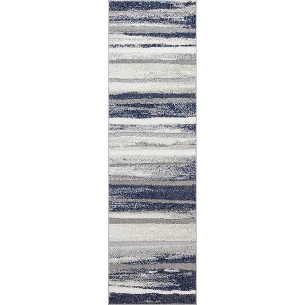 Concord Global Trading Charlotte Collection Retro Blue 2 ft. x 7 ft. 3 in. Runner Rug