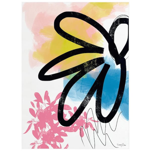 Empire Art Direct Multi-Colored 8 ft. x 10 ft. Pop Flower Washable Art Power loomed Heavenly Softness with Non Slipping Backing Area Rug