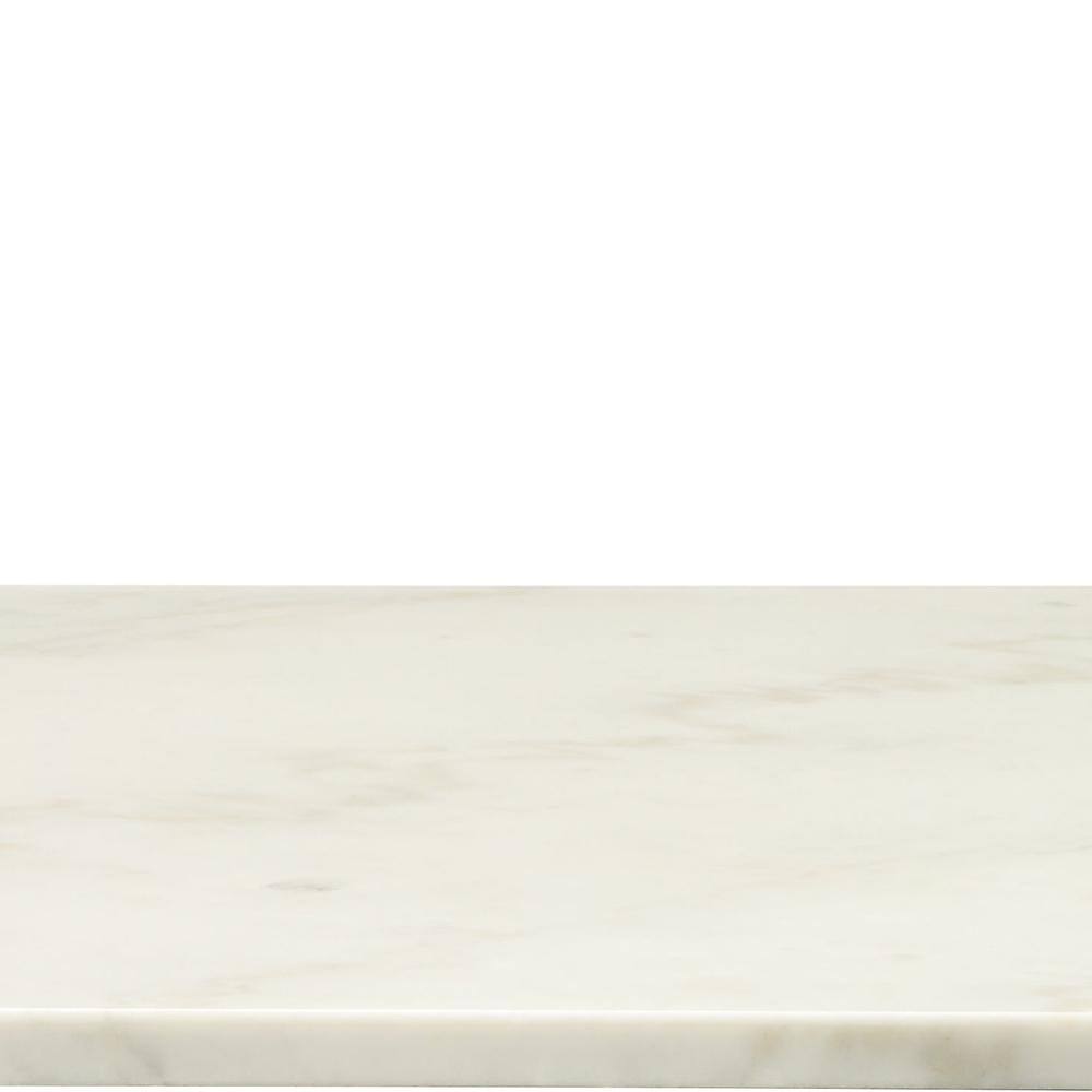 Telestis 40" Square White Marble Coffee Table with Storage