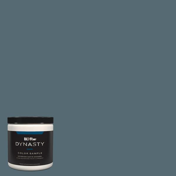 BEHR DYNASTY 8 oz. #540F-6 Distance Satin Enamel Stain-Blocking Interior/Exterior Paint Sample with Primer