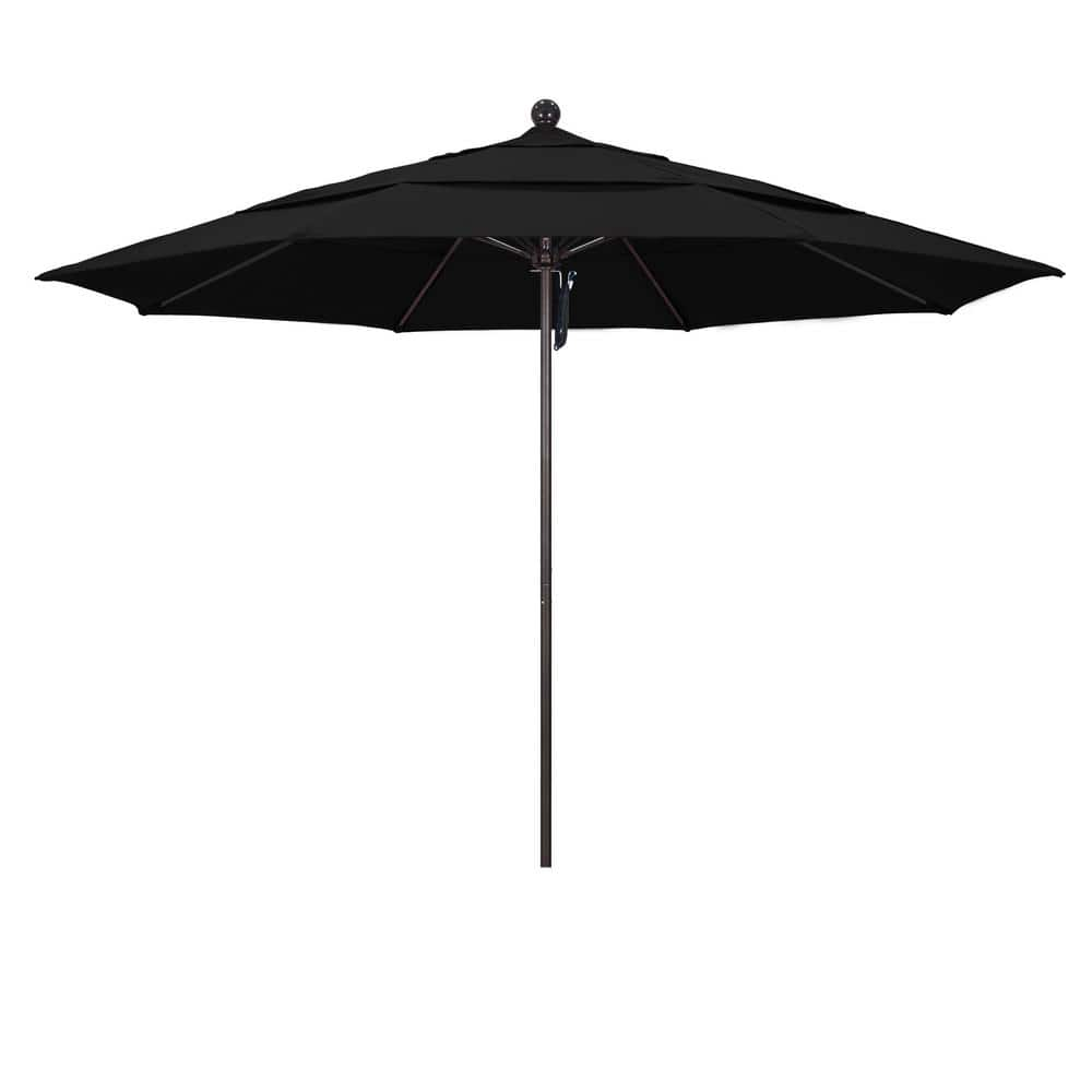 UPC 848363000035 product image for 11 ft. Bronze Aluminum Commercial Market Patio Umbrella with Fiberglass Ribs and | upcitemdb.com