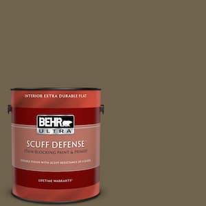1 gal. Home Decorators Collection #HDC-AC-15 Peat Extra Durable Flat Interior Paint & Primer