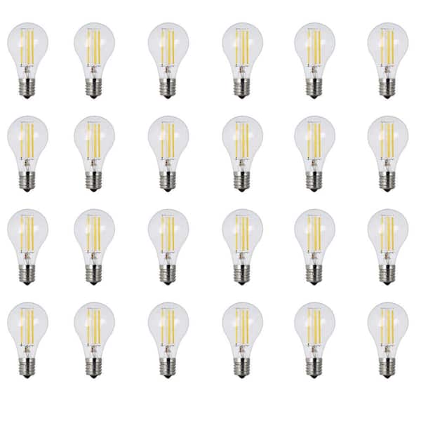 Feit Electric 40W Equivalent A15 Intermediate Dimmable Filament Clear Glass LED Ceiling Fan Light Bulb, Soft White 2700K (24-Pack)