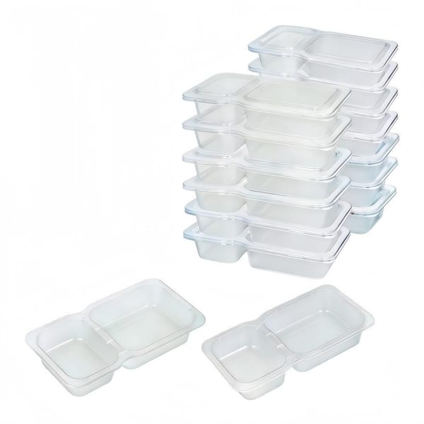 9 oz. Snack and Condiment Containers with Reusable, Lid and Double Compartment for Snack and Condiment Storage (20-Pack)