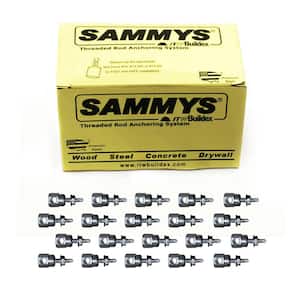 1/4-14 in. x 1 in. Horizontal Rod Anchor Super Screw with Teks and 3/8 in. Threaded Rod Fitting for Steel (25-Pack)