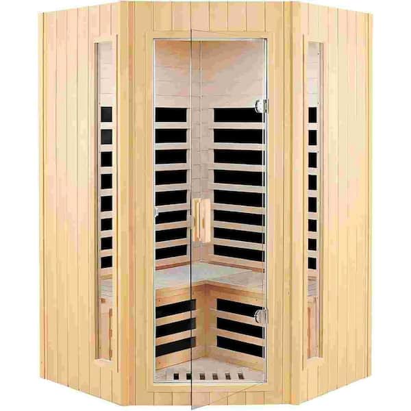 Spygo Moray 2-Person Indoor Hemlock Infrared Sauna with 7 Far-Infrared Carbon Crystal Heaters