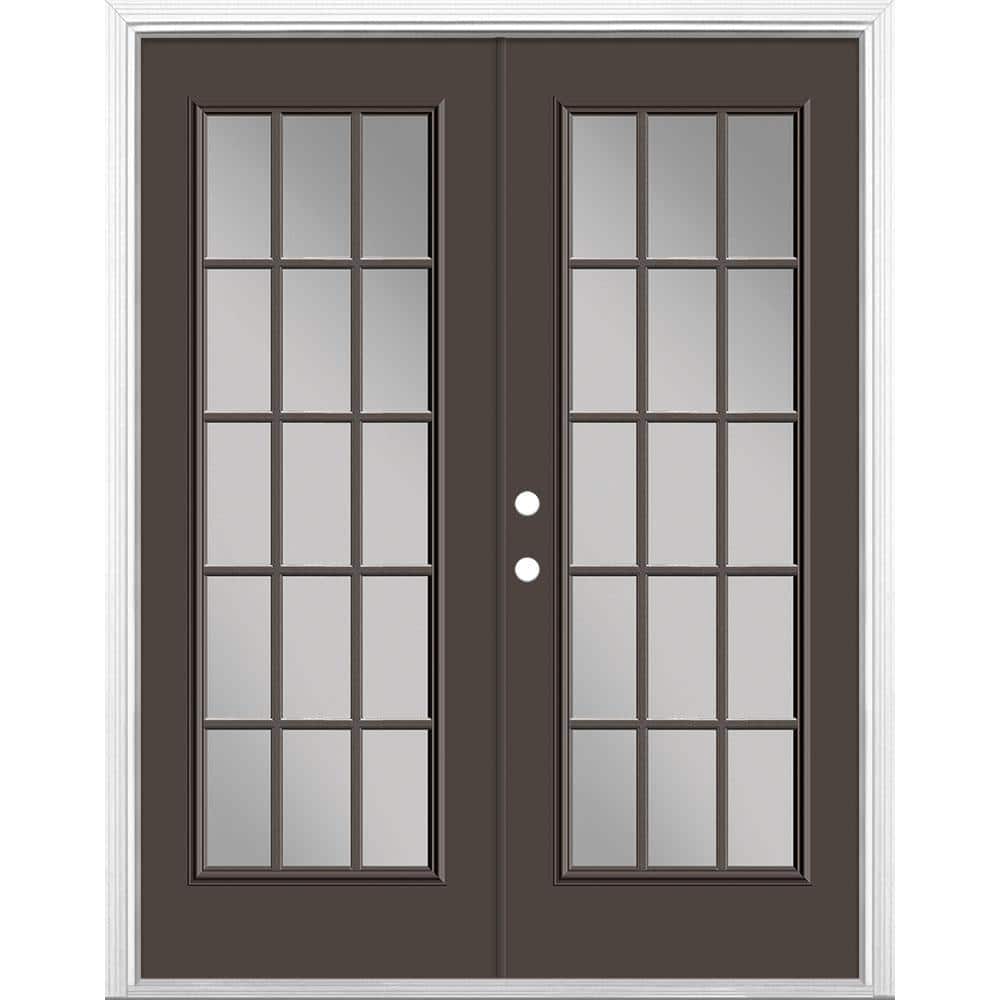 60 in. x 80 in. Willow Wood Steel Prehung Right-Hand Inswing 15-Lite Clear Glass Patio Door with Brickmold price history on PriceWatchPro