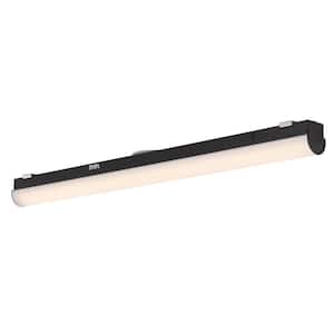 45-Watt Equivalent 4 ft. Integrated LED Linear Black Strip Light with Selectable CCT/Wattage/Lumen and 0-10-Volt Dimming