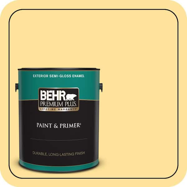BEHR PREMIUM PLUS 1 gal. #P290-3 Roasted Corn Semi-Gloss Enamel Exterior Paint & Primer