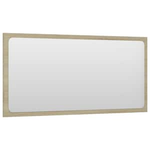 31.5 in. W x 14.6 in. H Rectangular Wood Framed Wall Mount Modern Decor Bathroom Vanity Mirror