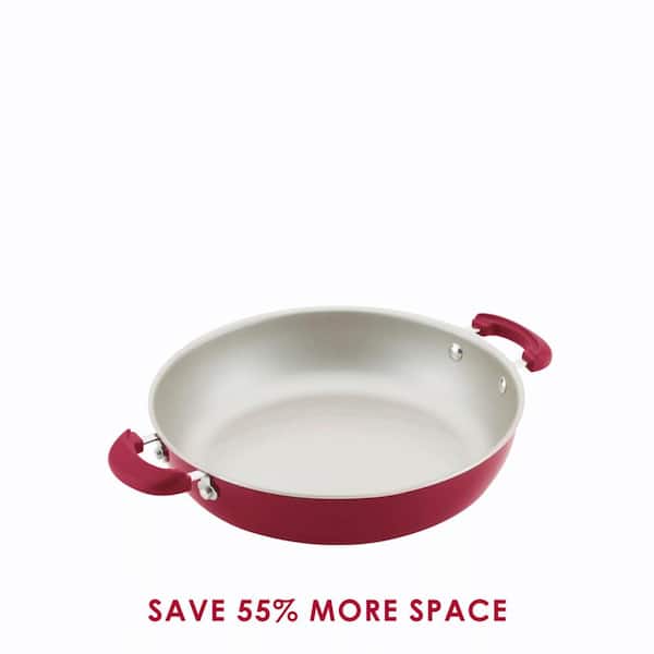 Rachael Ray 10 Piece Create Delicious Stainless Steel Cookware Set - Red