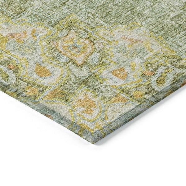 Chantille Machine Washable Indoor/Outdoor Abstract ACN1236 Aloe 8 ft. x 10 ft. Area Rug