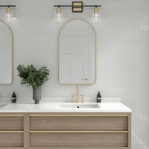 Restore Ash Gray 3 in. x 6 in. Glossy Ceramic Wall Tile (550 sq. ft. /Pallet)