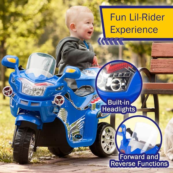 Lil Rider 3-Wheel Electric Motorcycle, Blue 80-109U - The Home Depot