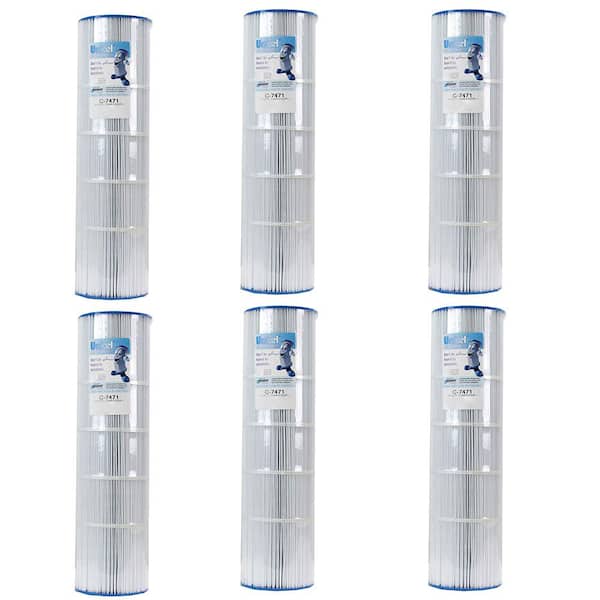 Unicel 7 in. Dia 105 sq. ft. Clean and Clear Replacement Pool Filter Cartridge(6-Pack)