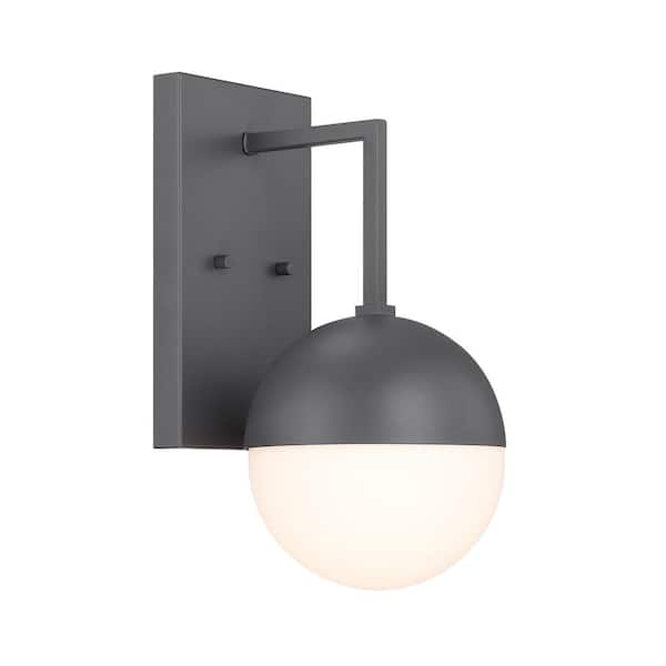 Designers Fountain Pineview Iron Ore 1-Light Outdoor Line Voltage Hardwired Porch Light Wall Sconce with No Bulbs Included