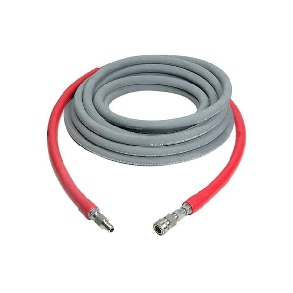 SIMPSON Wrapped Rubber 3/8 in. x 100 ft Replacement/Extension Hose with QC Connections for 10,000 PSI Hot Water Pressure Washers