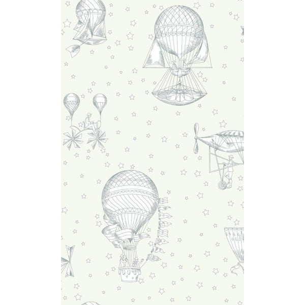Walls Republic Blue Aerospace Theme Kids Shelf Liner Non- Woven Non-Pasted Wallpaper (57 sq. ft. Double Roll)