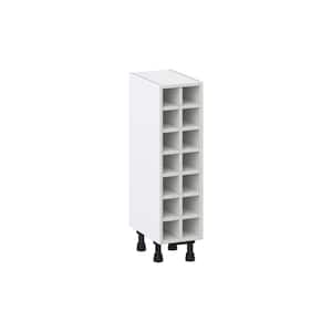 Bright White Base Wine Rack Assembled Kitchen Cabinet (9 in. W x 34.5 in. H x 14 in. D)