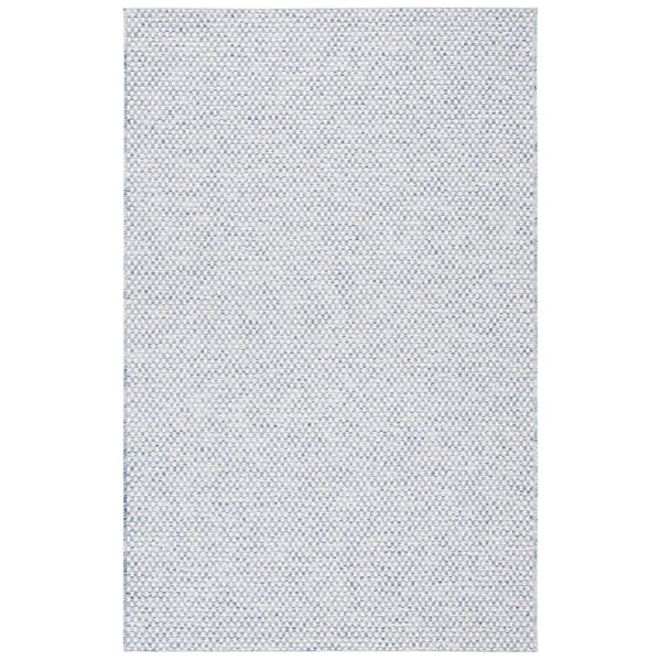 SAFAVIEH Sisal All-Weather Blue/Ivory 4 ft. x 6 ft. Solid Woven Indoor/Outdoor Area Rug