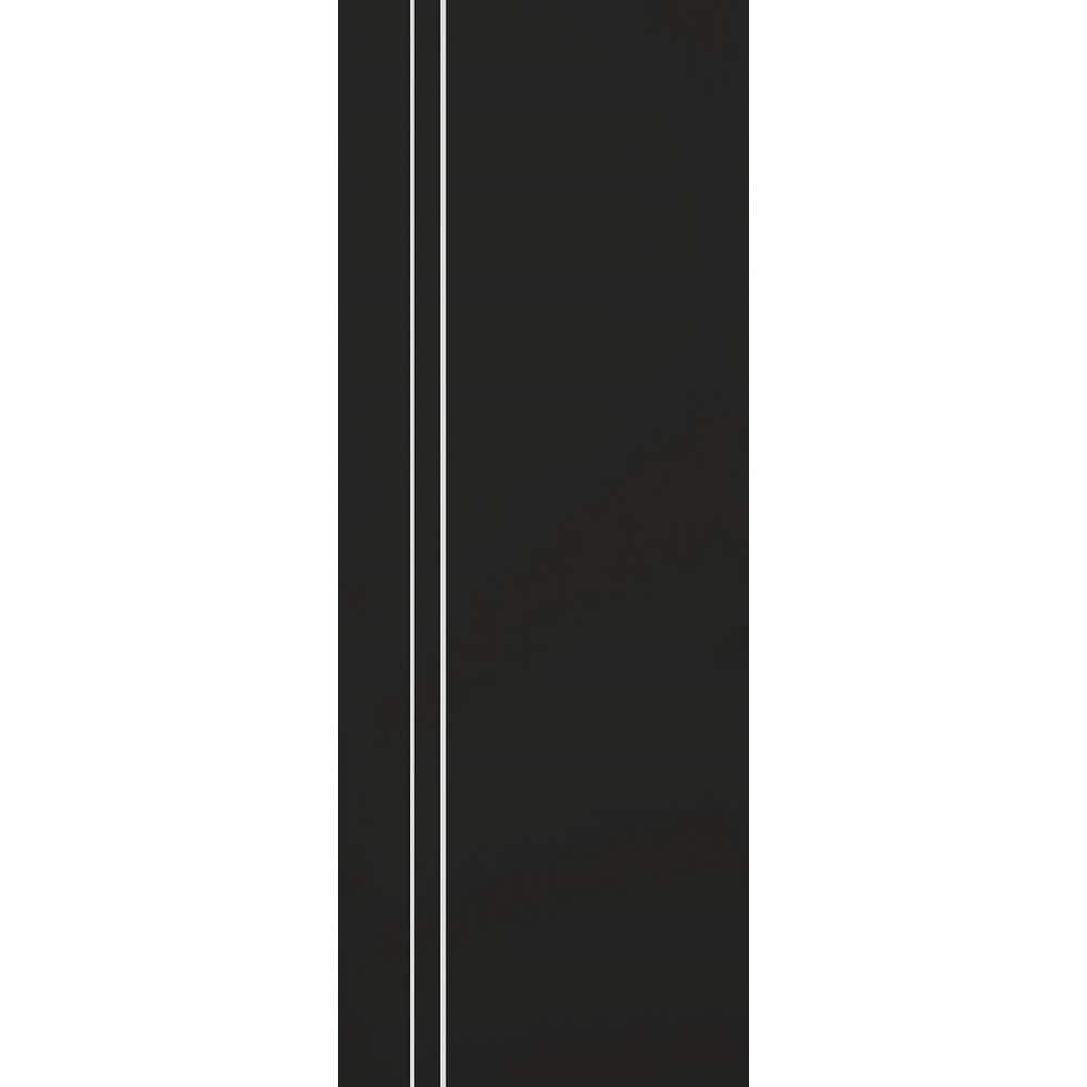 Optima 2V 18 in. x 80 in. No Bore Black Matte Solid Composite Core Wood Standard Interior Door Slab price history on PriceWatchPro