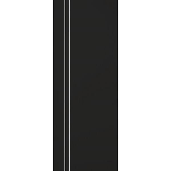 Belldinni Optima 2V 18 in. x 96 in. No Bore Black Matte Solid Composite Core Wood Standard Interior Door Slab