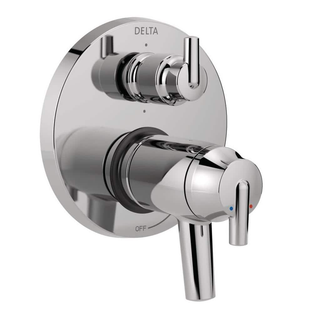 Chrome Stainless Steel Wall-Mounted Shower Lever Trim