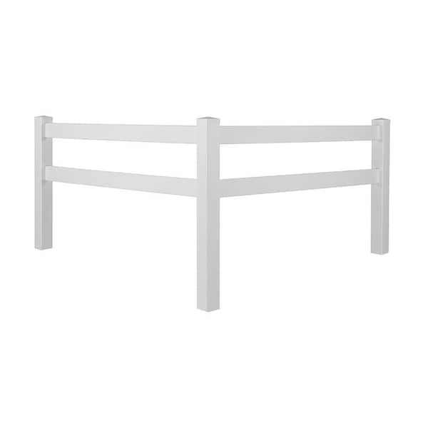 Veranda 4 ft. H x 4 ft. W White Vinyl Horizontal Fence Corner Accent Panel Kit