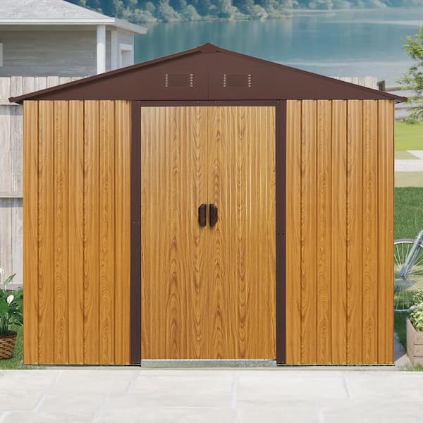 Coporesell 8 ft. x 4 ft. Metal Shed with Window (32 sq. ft. )