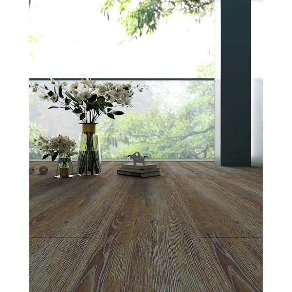 Ambient Light Brown Classic Barnwood SPC Luxury Vinyl Plank Flooring - Waterproof Rigid Core LVP