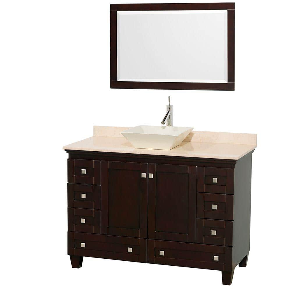 Reviews For Wyndham Collection Acclaim 48 In W Vanity In Espresso With Marble Vanity Top In Ivory
