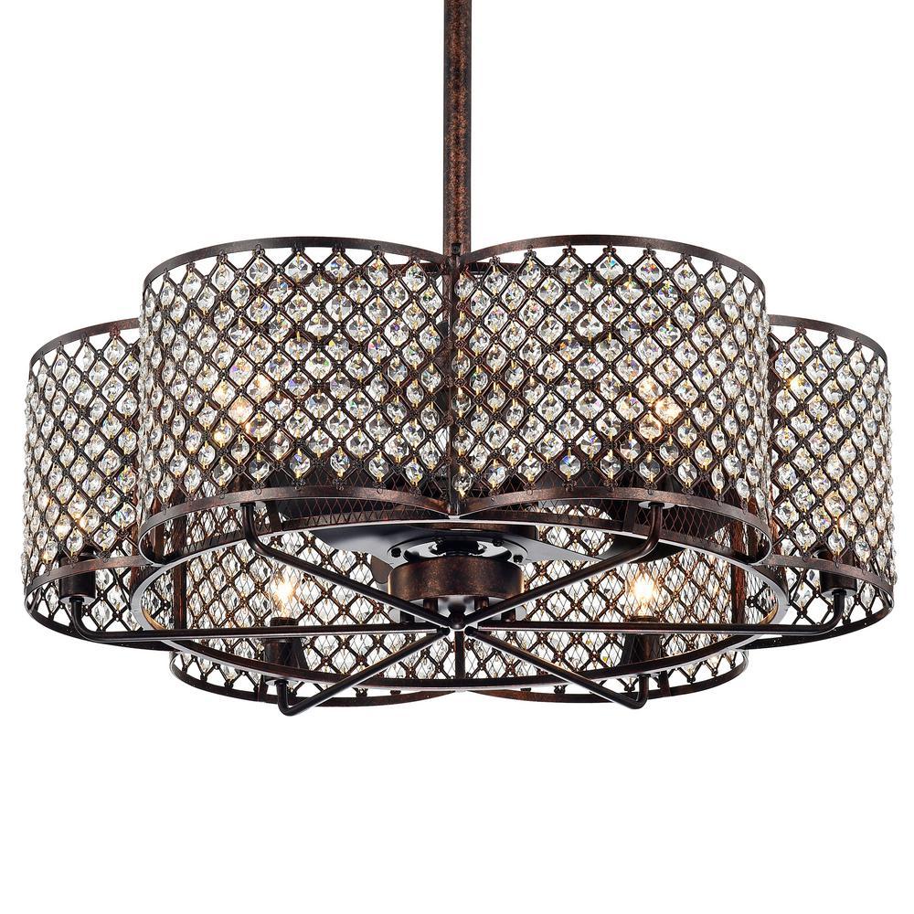 Warehouse of Tiffany Linza 30 in. Indoor Rustic Bronze Remote