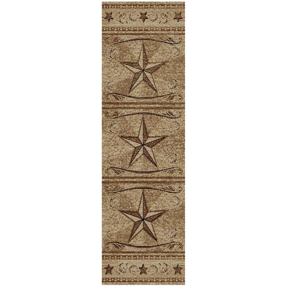 Mayberry Rug American Destination Abilene Lodge Antique 2 ft. x 8 ft