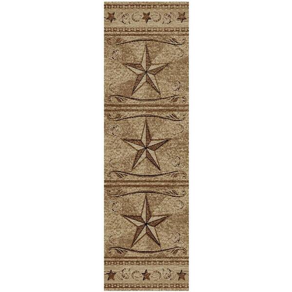 Mayberry Rug American Destination Abilene Lodge Antique 2 ft. x 8 ft. Woven Abstract Polypropylene Rectangle Area Rug