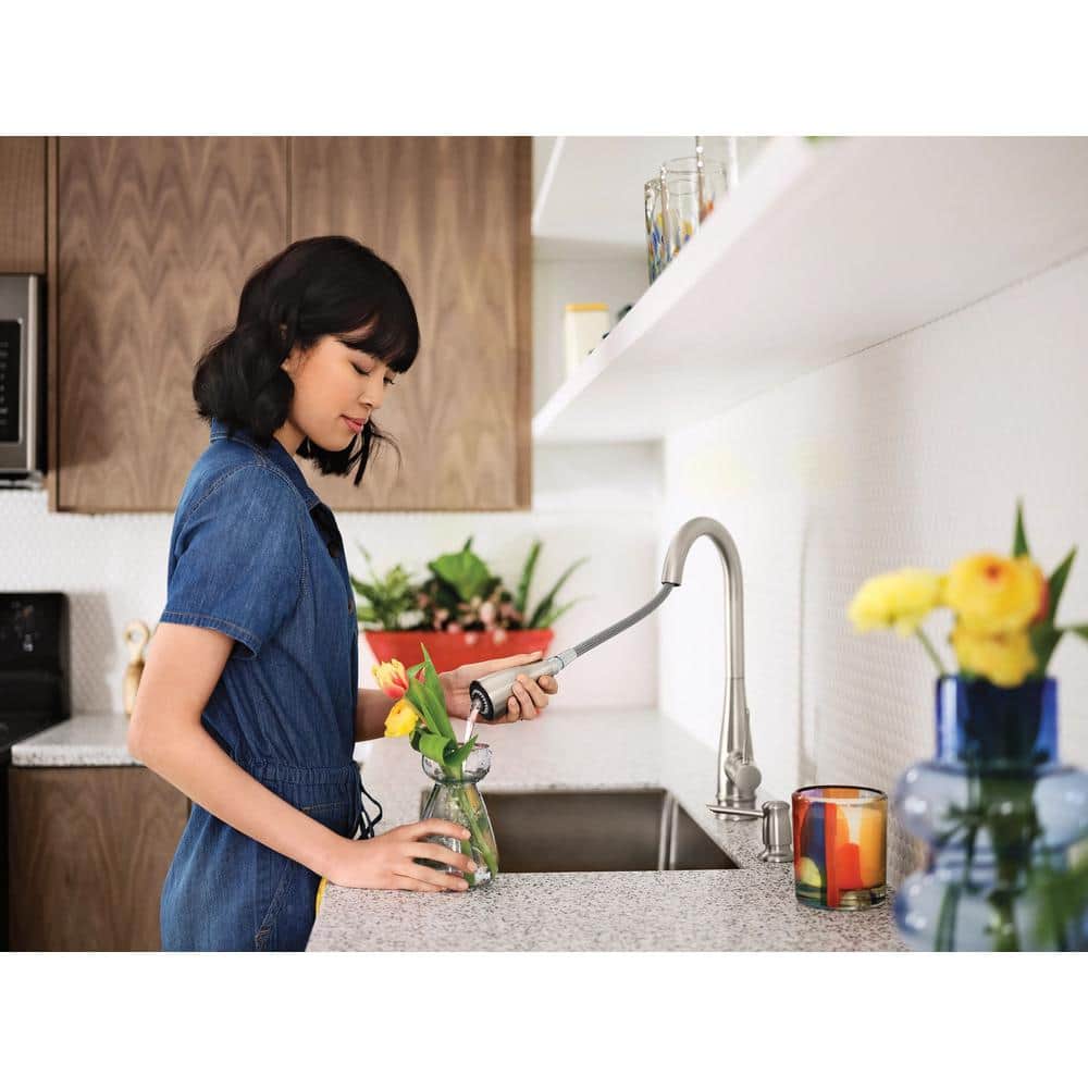 Birchfield Stainless Steel Pull-Down Kitchen Faucet with Spray