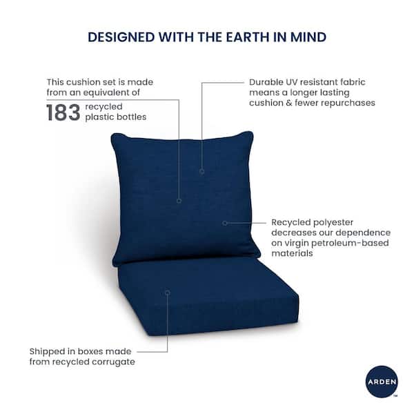 ARDEN 24 in. x 24 in. 2-Piece Deep Seating Outdoor Lounge