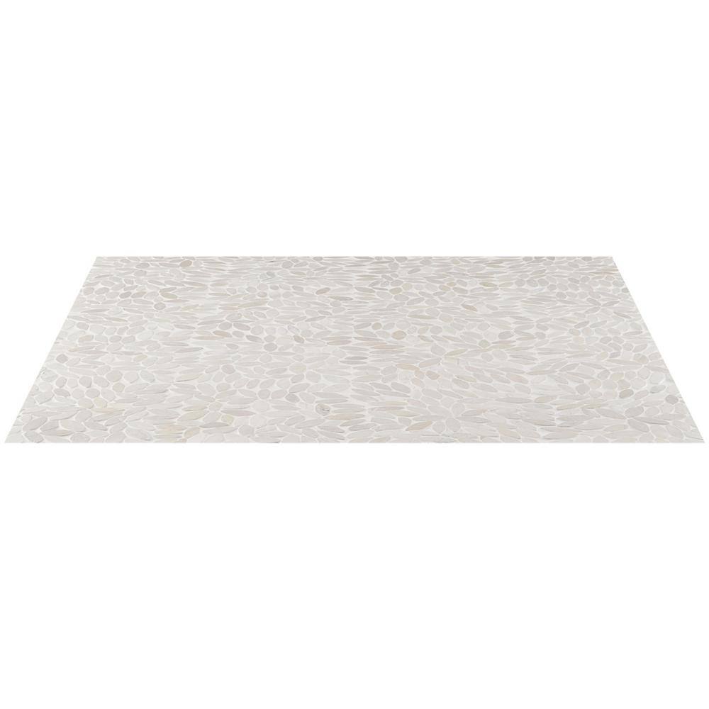 White Pebble Natural Stone Mosaic Tile for Floors and Walls