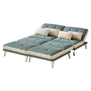 73 in. W Green Fabric Twin Sofa Bed