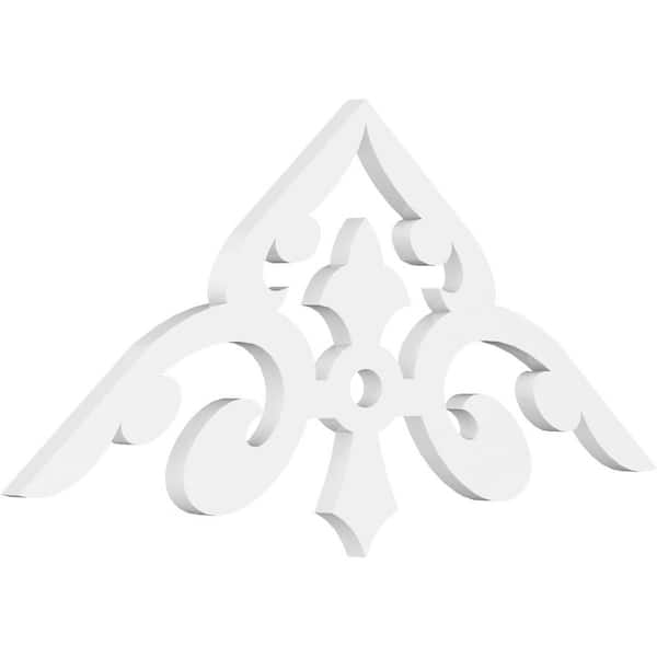 Ekena Millwork 1 in. x 36 in. x 15 in. (10/12) Pitch Whitman Gable Pediment Architectural Grade PVC Moulding